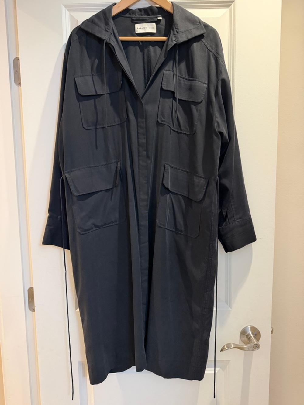 Aritzia Babaton 1-01 Navy Duster Jacket